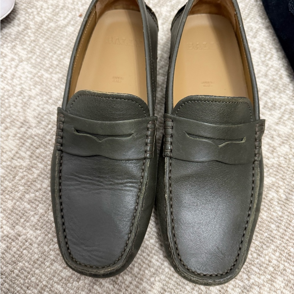 Bally Men's Green Loafers